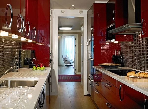 Cool red color for the kitchen with momentum Cool red color for the kitchen with momentum