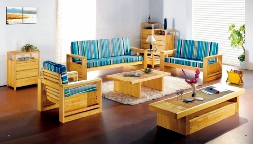 10 Decoration Ideas – furniture made of natural wood in bright colors