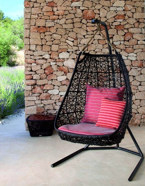 Designer hammock chair Rattan Outdoor by Patricia Urquiola