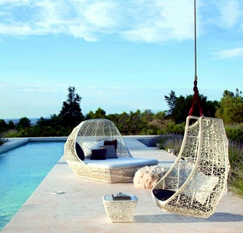Designer hammock chair Rattan Outdoor by Patricia Urquiola