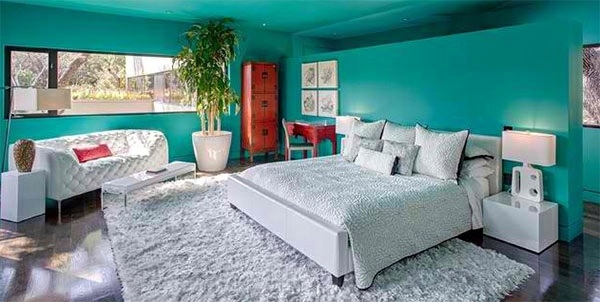 Wooden floor laid - the flooring in modern bedroom