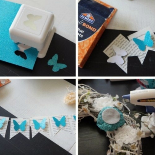 Tinker great blue Easter wreath itself