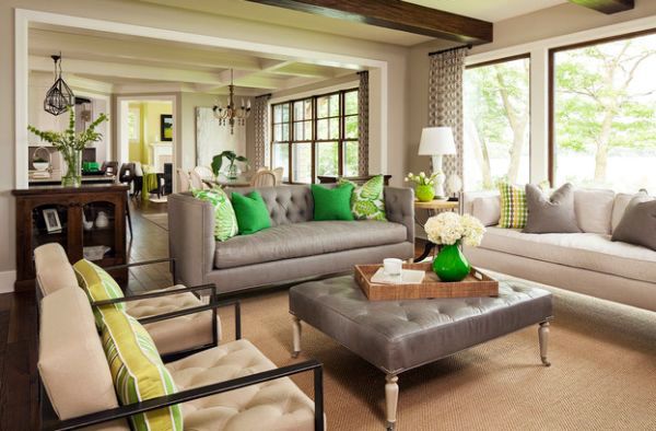 Set fresh accents - sofas and cushions in cool, modern style