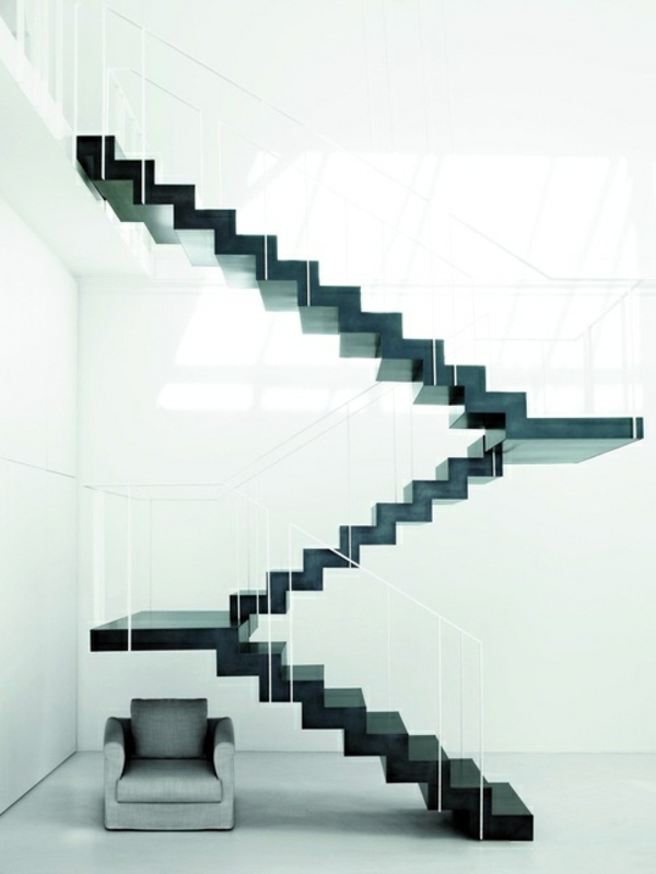101 modern stairs appear as an eye-catcher in your home