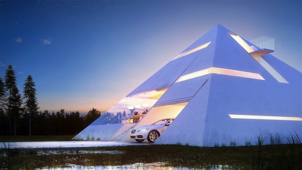House in shape of pyramid