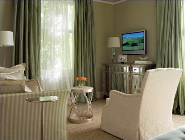 Wall color olive green relaxes the senses and fights against daily stress