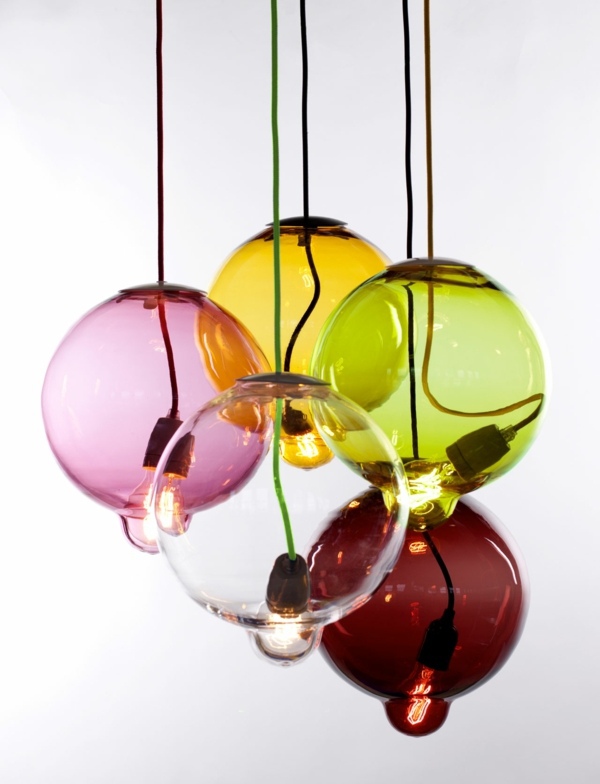 Meltdown ball lamp stained glass by Johan Lindstén