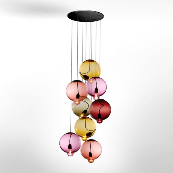 Meltdown ball lamp stained glass by Johan Lindstén Meltdown ball lamp stained glass by Johan Lindstén