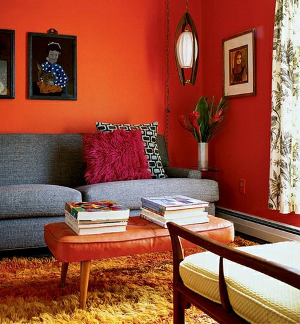 Paint Walls Paint Ideas For Orange Wall Design Interior