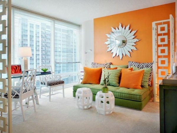 Paint walls - paint ideas for orange wall design