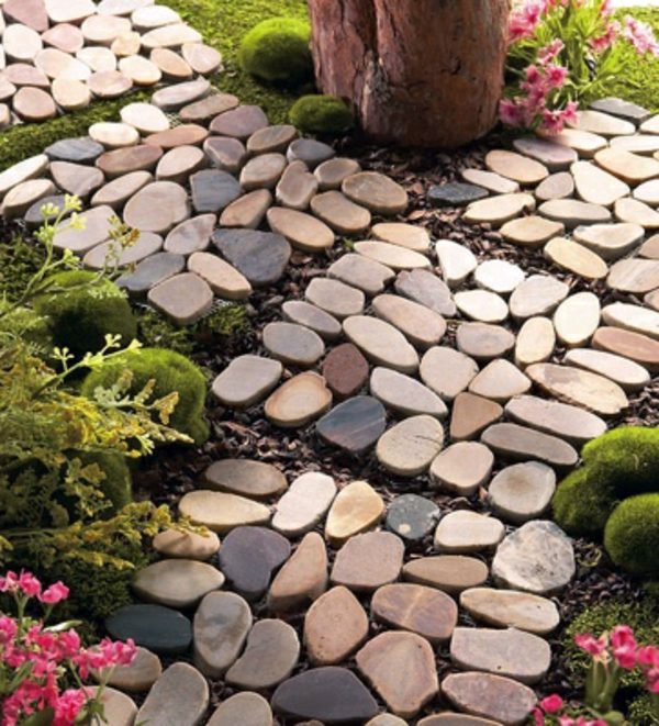 Landscaping with stones represents eternity