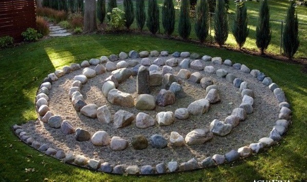 Landscaping with stones represents eternity