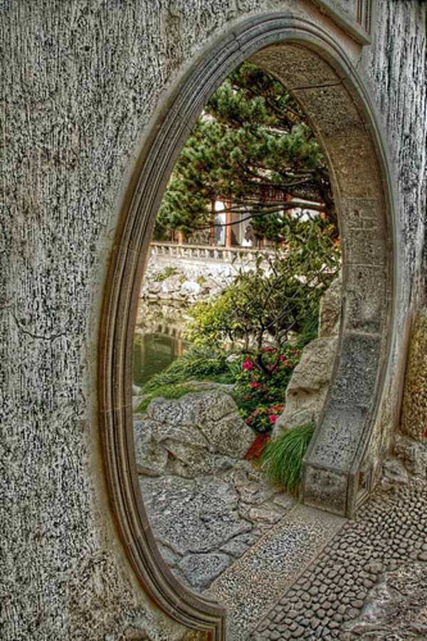 Landscaping with stones represents eternity