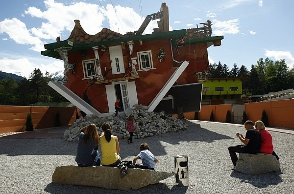 Upside Down House Design in Austria attracts a lot of attention to