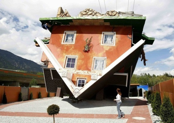 Upside Down House Design in Austria attracts a lot of attention to