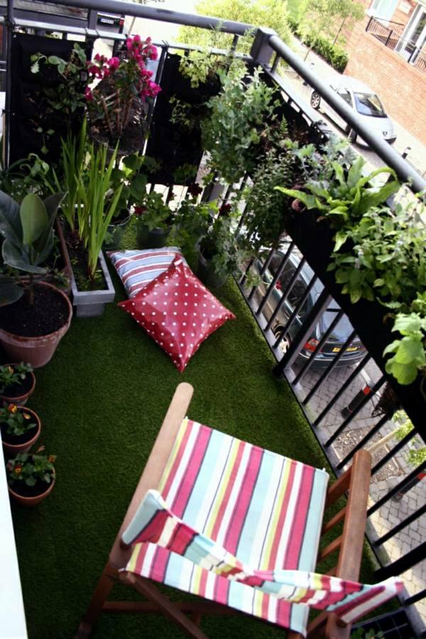 Flowers and plants for the balcony create fresh atmosphere