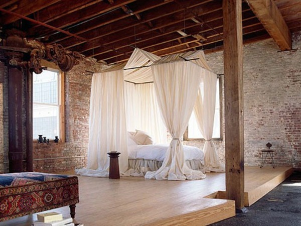 How you could decorate a brick wall behind your bed 31 ideas