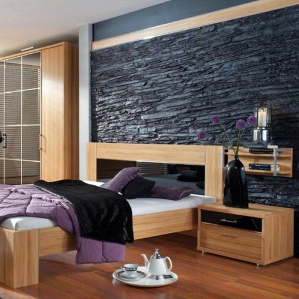 How you could decorate a brick wall behind your bed 31 ideas