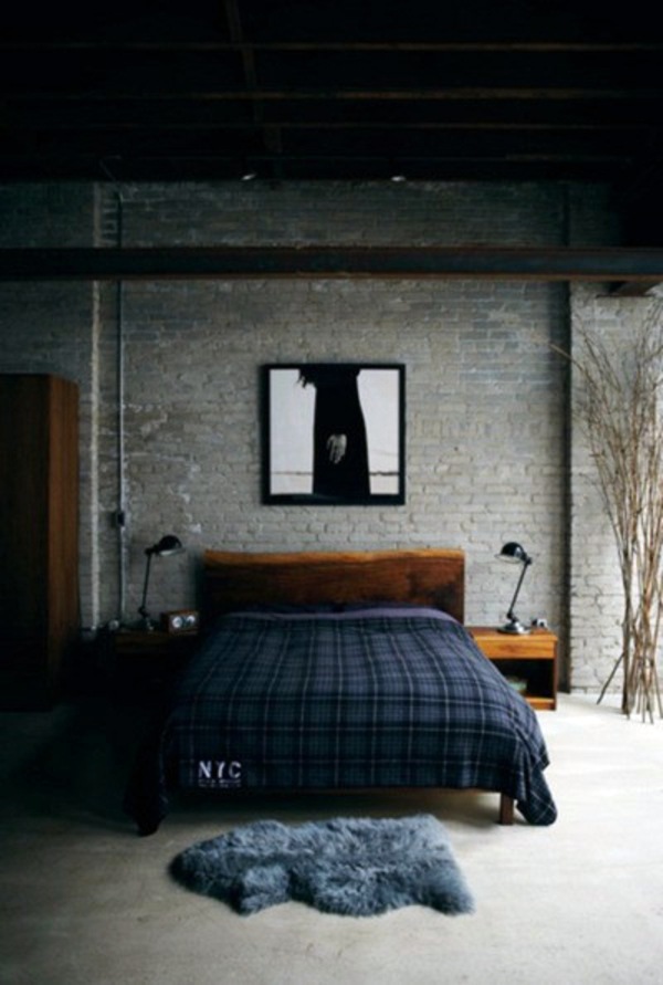 How you could decorate a brick wall behind your bed 31 ideas