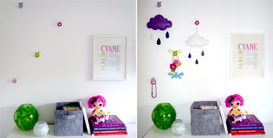 Playful hooks for kids room