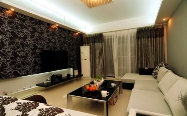 Choose the appropriate color for the living room wallpaper Choose the appropriate color for the living room wallpaper