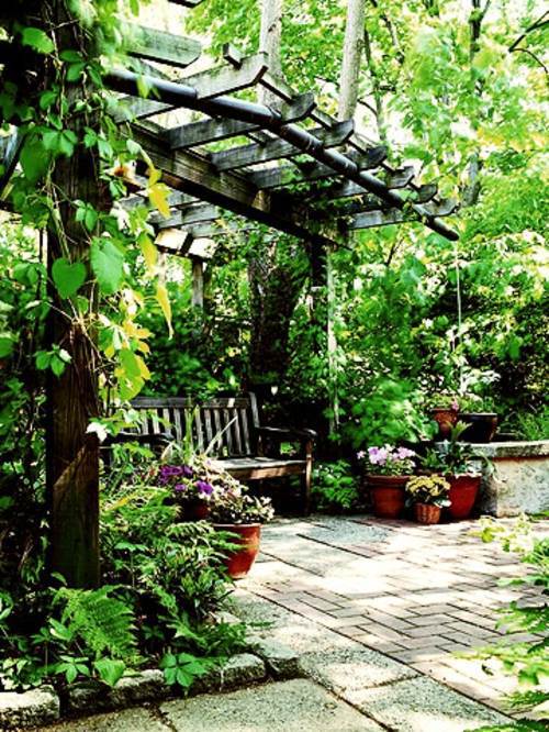 Create a shaded seating area in the garden Interior ...