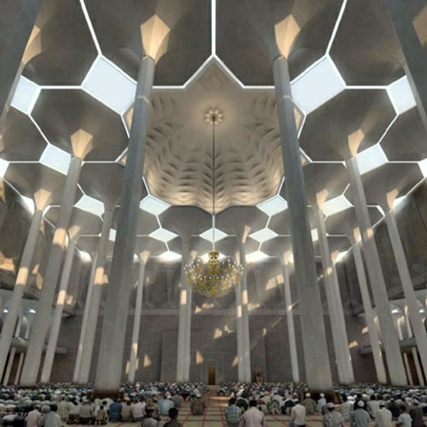 Ceiling covering turns the room into a work of art