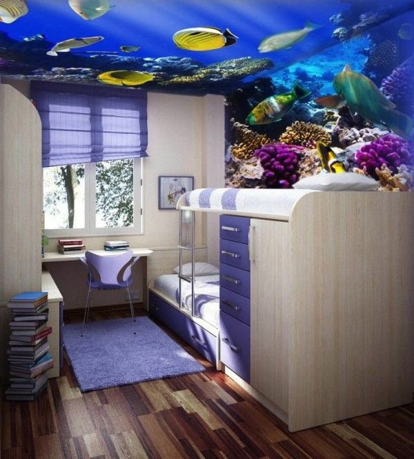 Ceiling covering turns the room into a work of art