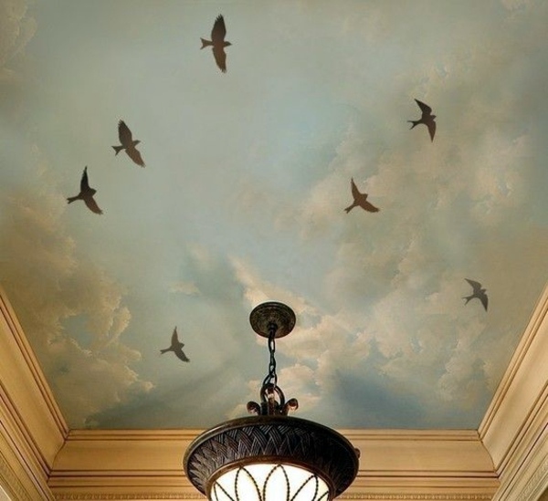 Ceiling covering turns the room into a work of art