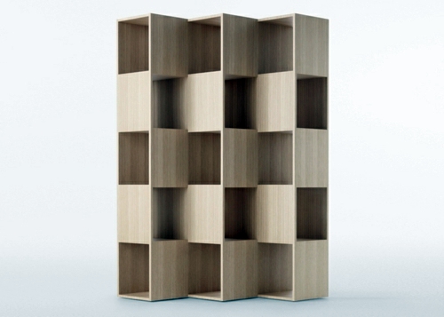 A strange bookshelf by Nendo for Conde House
