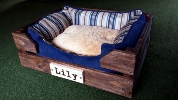 dog bed made out of pallets