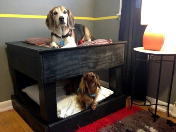 Make great dog beds from Euro pallets themselves - dog beds made of wood Make great dog beds from Euro pallets themselves - dog beds made of wood