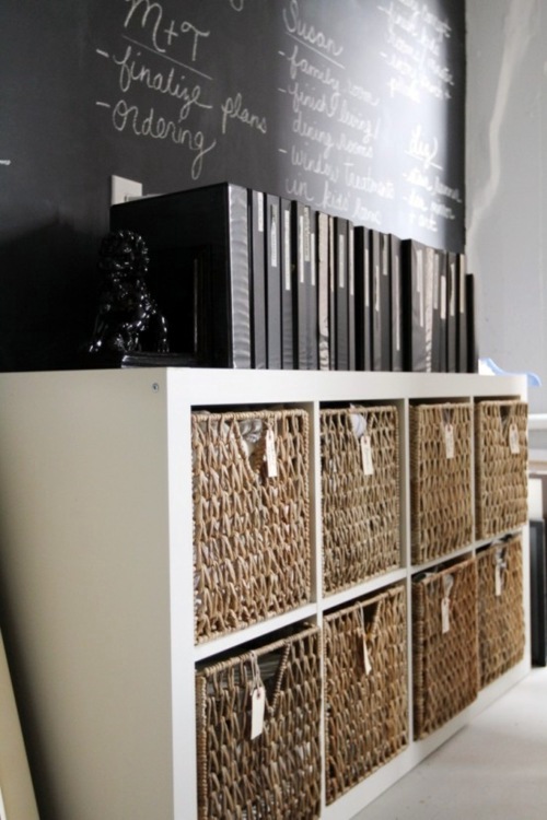 Clever workplace design with more storage space Clever workplace design with more storage space