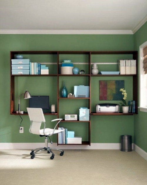 Clever workplace design with more storage space Clever workplace design with more storage space