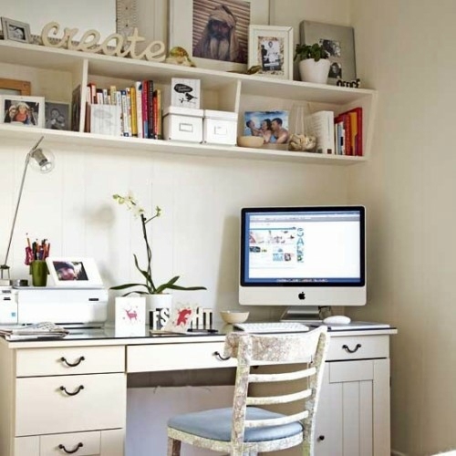 Clever workplace design with more storage space Clever workplace design with more storage space