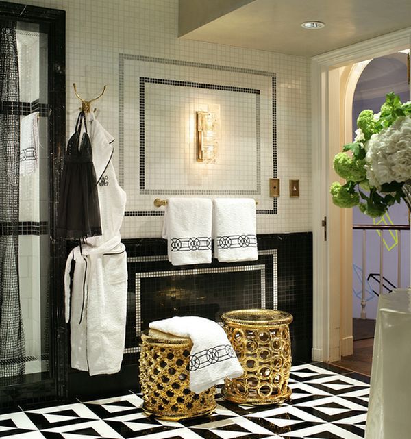 Golden accents: Modern interior with golden luster