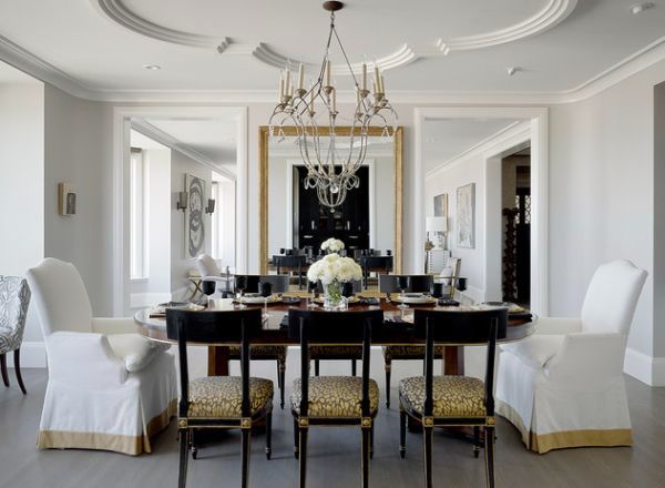 Golden accents: Modern interior with golden luster