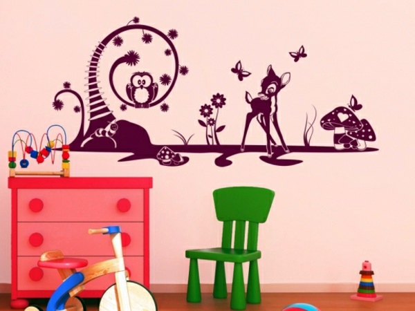 Creative wall design with nursery wall decals