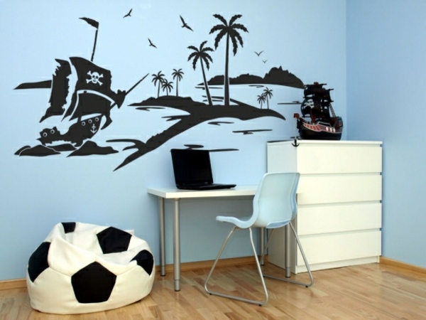 Creative wall design with nursery wall decals