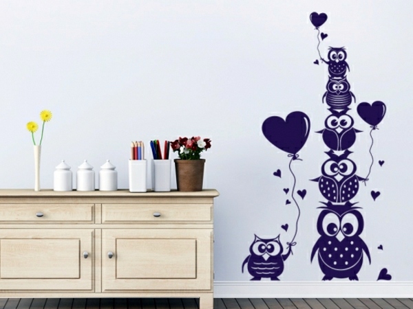 Creative wall design with nursery wall decals