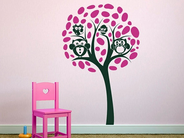 Creative wall design with nursery wall decals