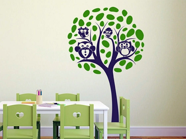 Creative wall design with nursery wall decals
