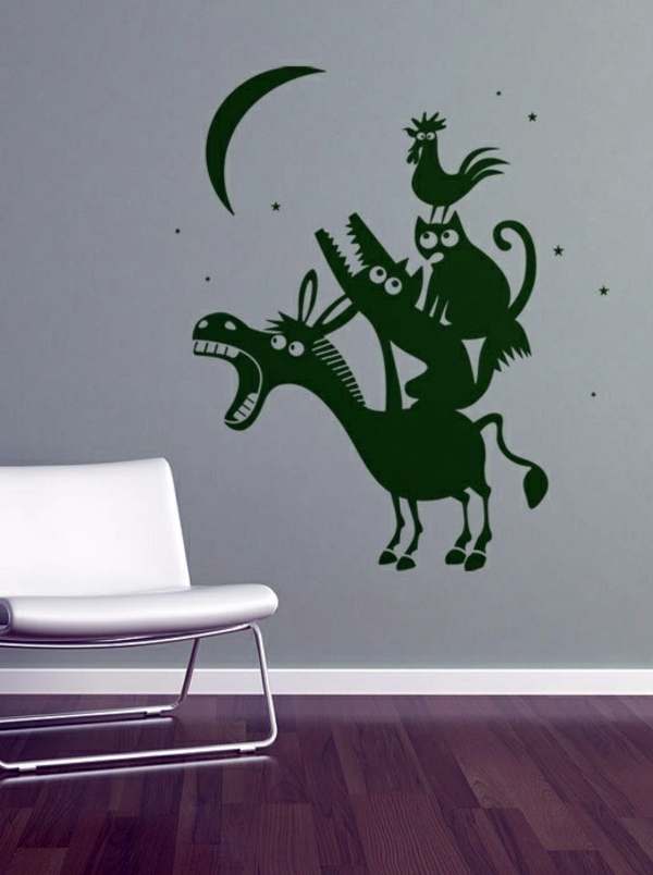Creative wall design with nursery wall decals