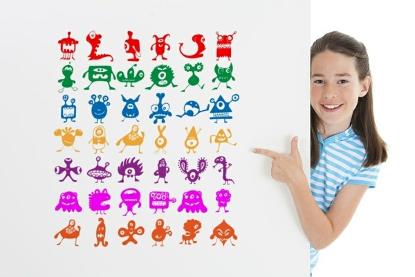Creative wall design with nursery wall decals