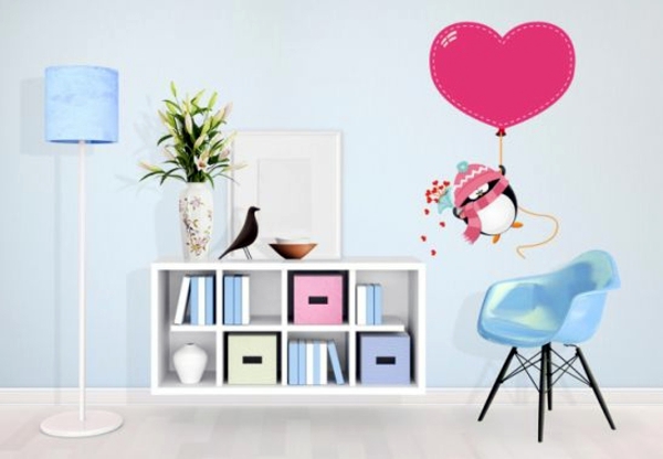 Creative wall design with nursery wall decals