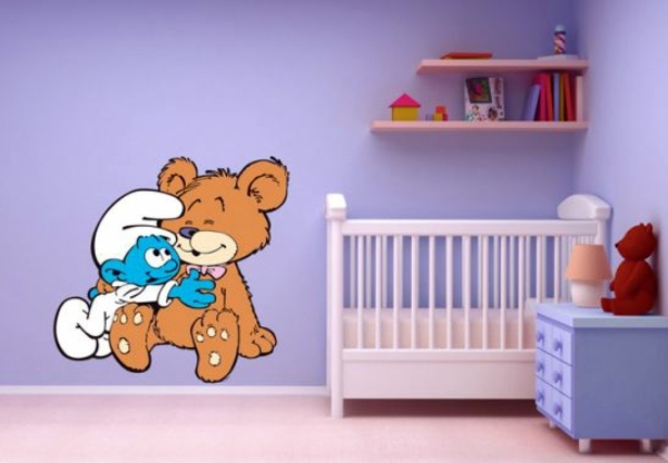 Creative wall design with nursery wall decals
