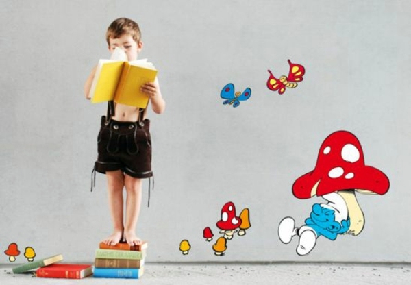 Creative wall design with nursery wall decals