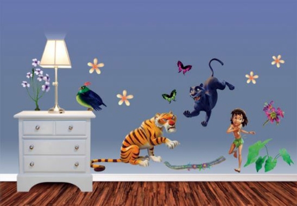 Creative wall design with nursery wall decals