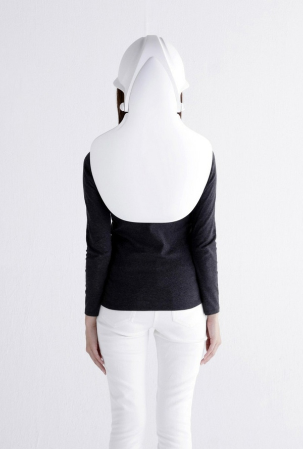 Chair and helmet combined in a