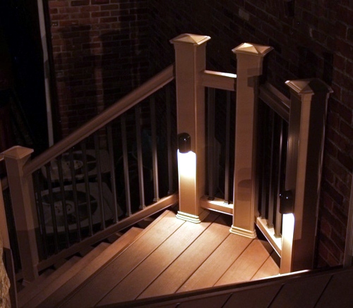 Cool interior design ideas for modern outdoor stairs with lighting